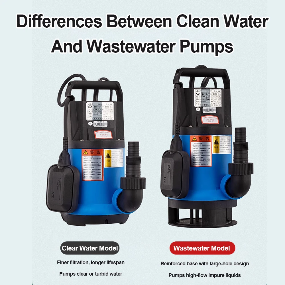 220V Compact Submersible Pump Q-Type Clean Water Pump Sewage Pump for Planting Forests Fisheries Ornamental Fish