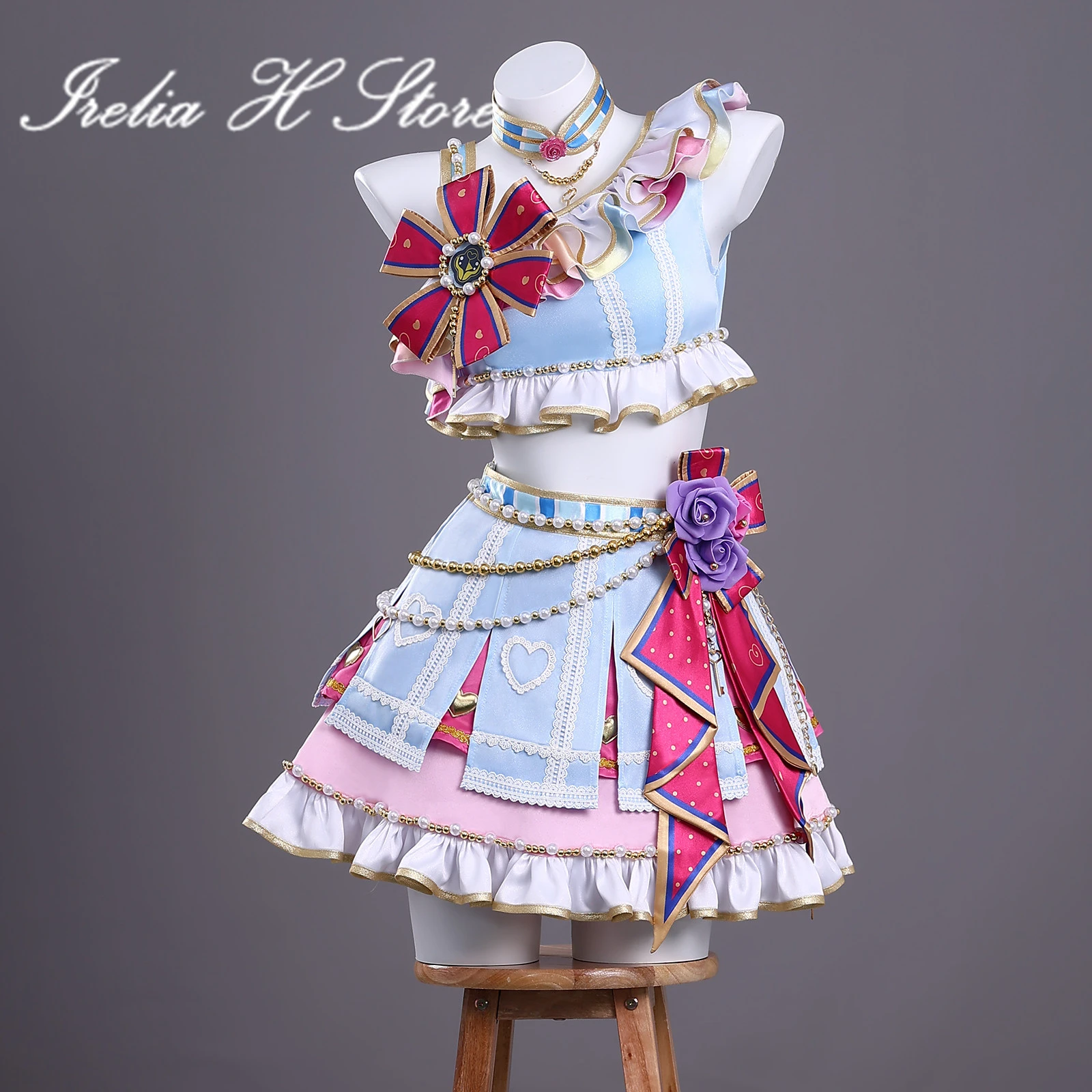 

Irelia H Hoshimiya Ichigo Gemini Kiriya Aoi Cosplay Costume cheer squad set skirt female