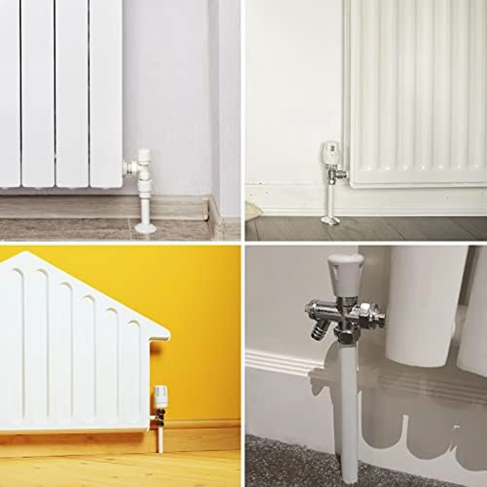 4pcs Plastic Radiator Pipe Covers 15* 200/300/500mm Radiator Pipe Covers Black White Chrome Plumbing Pipe Cover Accessories