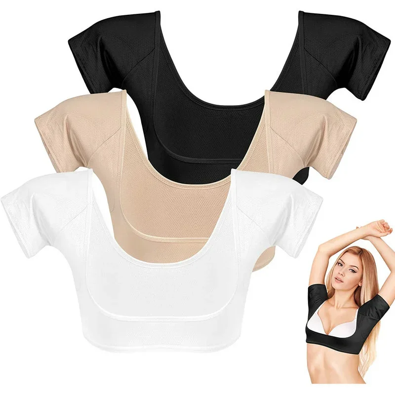 Washable T-shirt Shape Sweat Pads Underarm Armpit Sweat Pads Reusable Perfume Absorbing Guards Shield Desodorante for Women