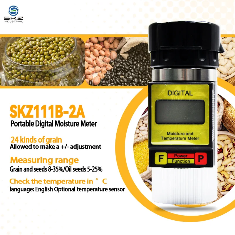 SKZ111B-2A Handheld Coffee Bean Cocoa Bean Corn Code Type 24 Kinds  Moisture Meter Analyzer for Grain Storage