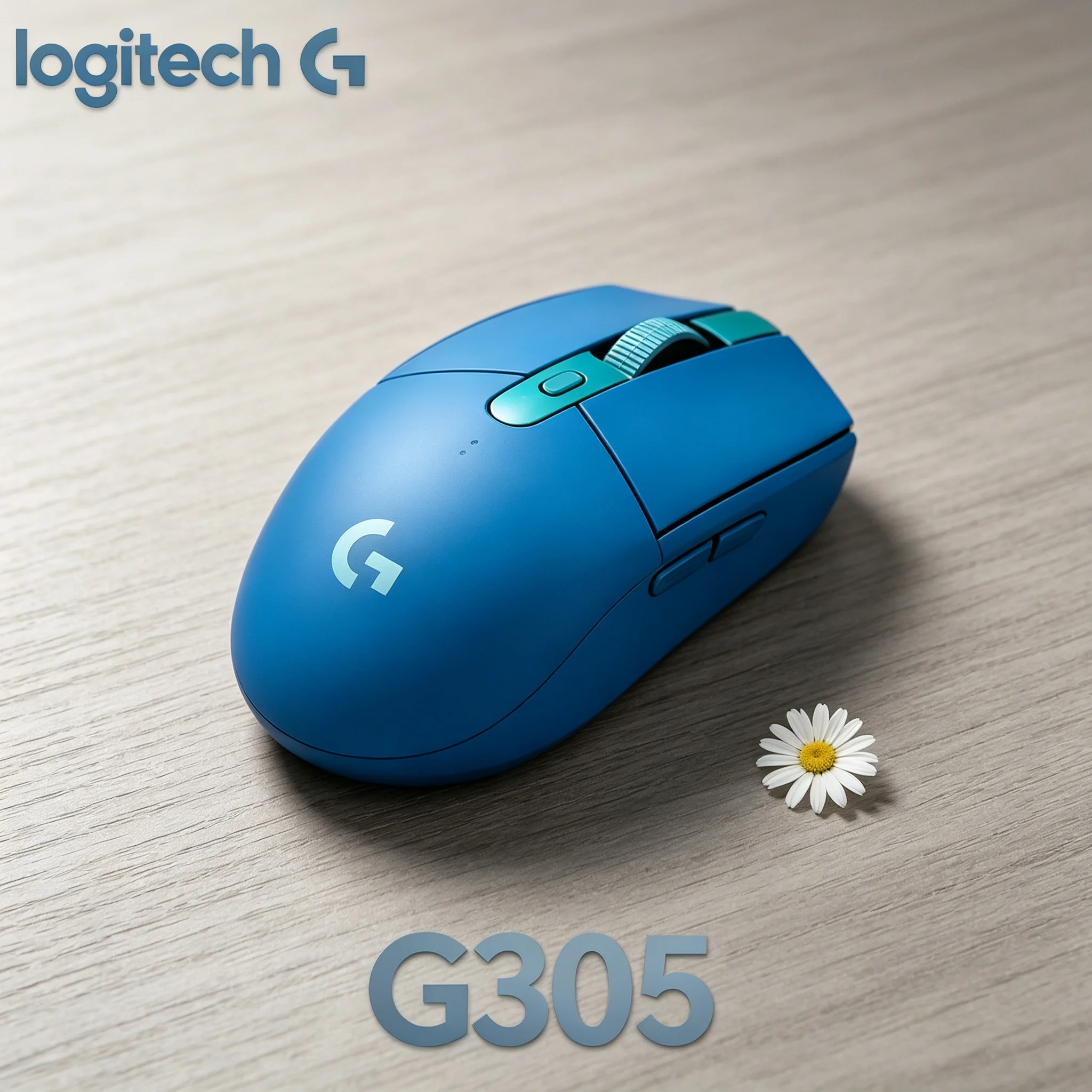 Logitech G305 Ergonomic Wireless Gaming Mouse 1ms Low Delay HERO Sensor Programmable Side Buttons For Windows Mac Gaming Work