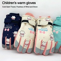 Windproof Children Skiing Gloves Thicken Warm Snow Snowboard Outdoor Sports Mittens Waterproof Baby Girls Kids Cycling Gloves