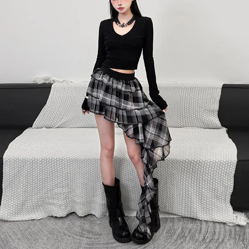 2025 New Vintage Summer Temperamento Gonna longuette Casual Streetwear Vita alta da donna Elegante Slim di media lunghezza Fishtail Gonne lunghe