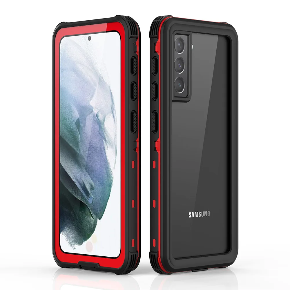 For Samsung Galaxy S21 Ultra S21 Plus S21 Redpepper Waterproof Ip68 Underwater 3m Diving Surfing Shockproof Hard Case Cove