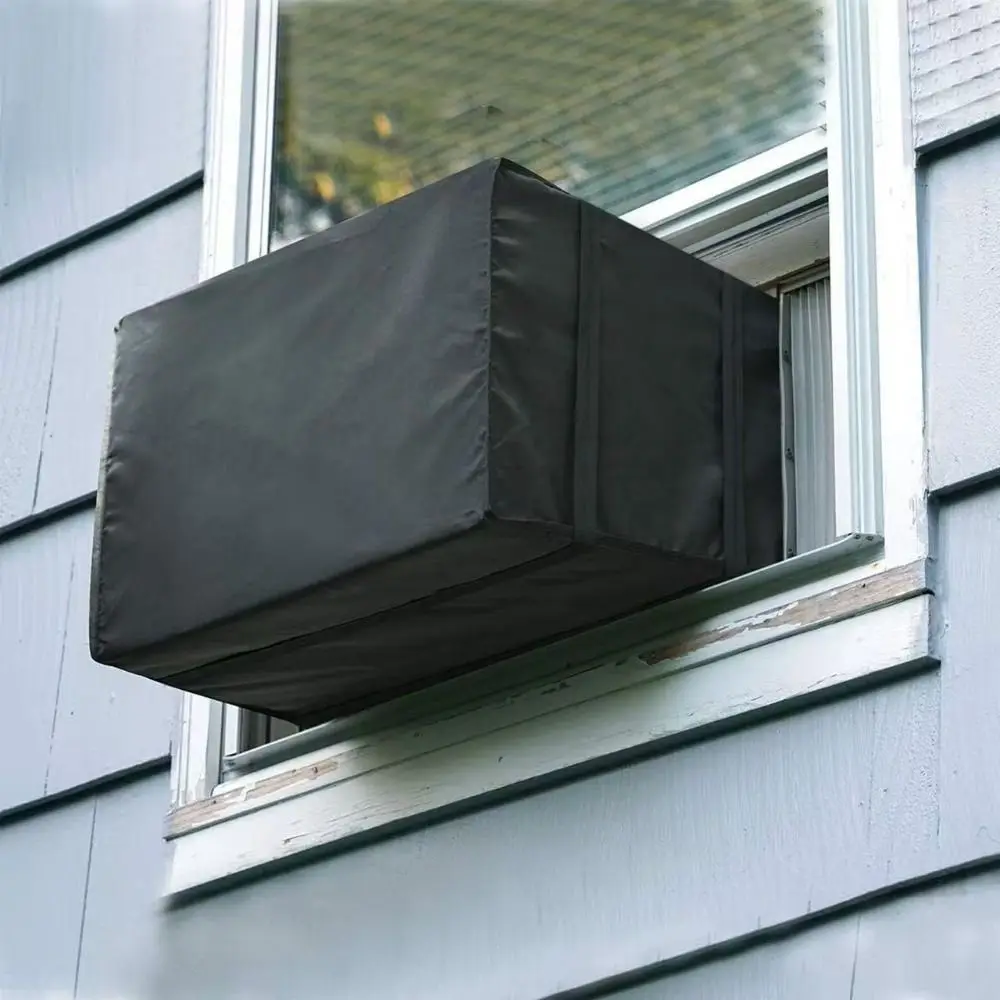 Waterproof Oxford Cloth Air Conditioner Cover Sun Proof 600D Outdoor AC Cover Foldable Weather Resistant AC Unit Protector