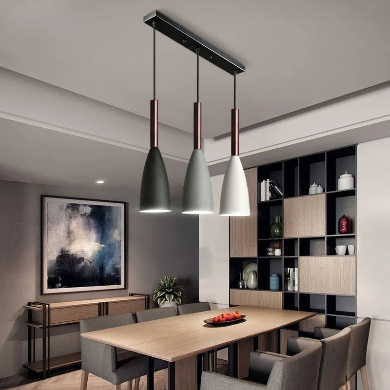 

Modern Pendant Lamp LED Indoor Decorative Chandelier Hanging Light Luminaires Nordic Kitchen Living Room Wooden Bedroom Light