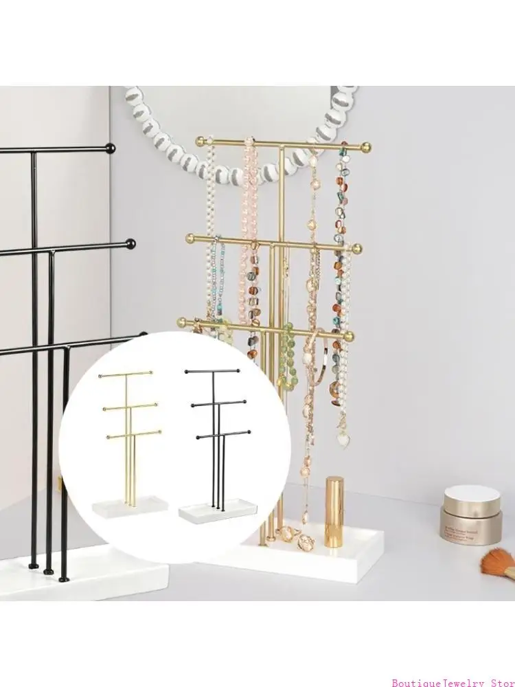 E1PE Sturdy Metal Jewelry Rack For Secure Holding In Display Area Safely