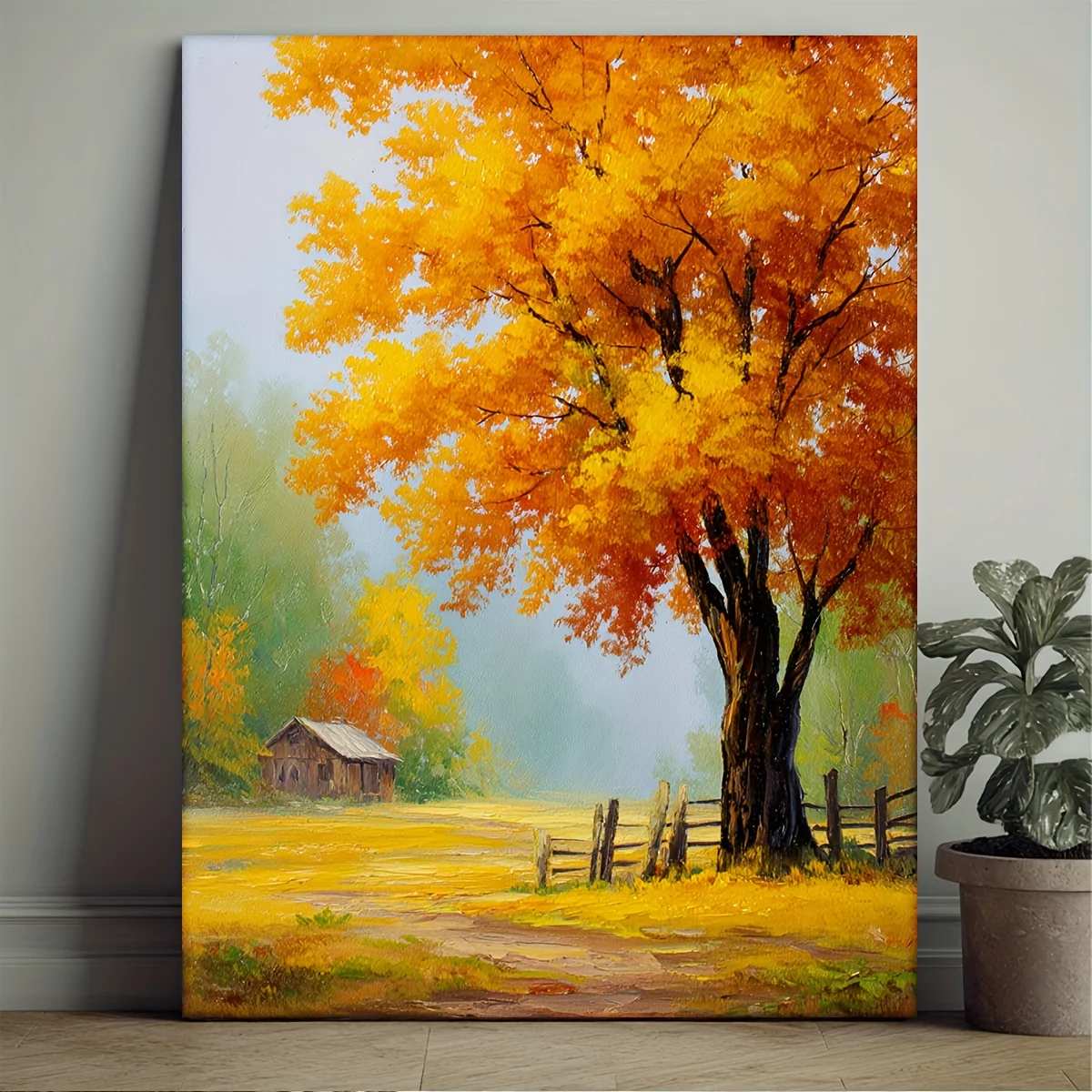 

500/1000/1200/2000PCS Puzzles for Adults Beautiful Rural Ginkgo Trees,Jigsaw Puzzles Brain Challenge Game Gift Home Decor