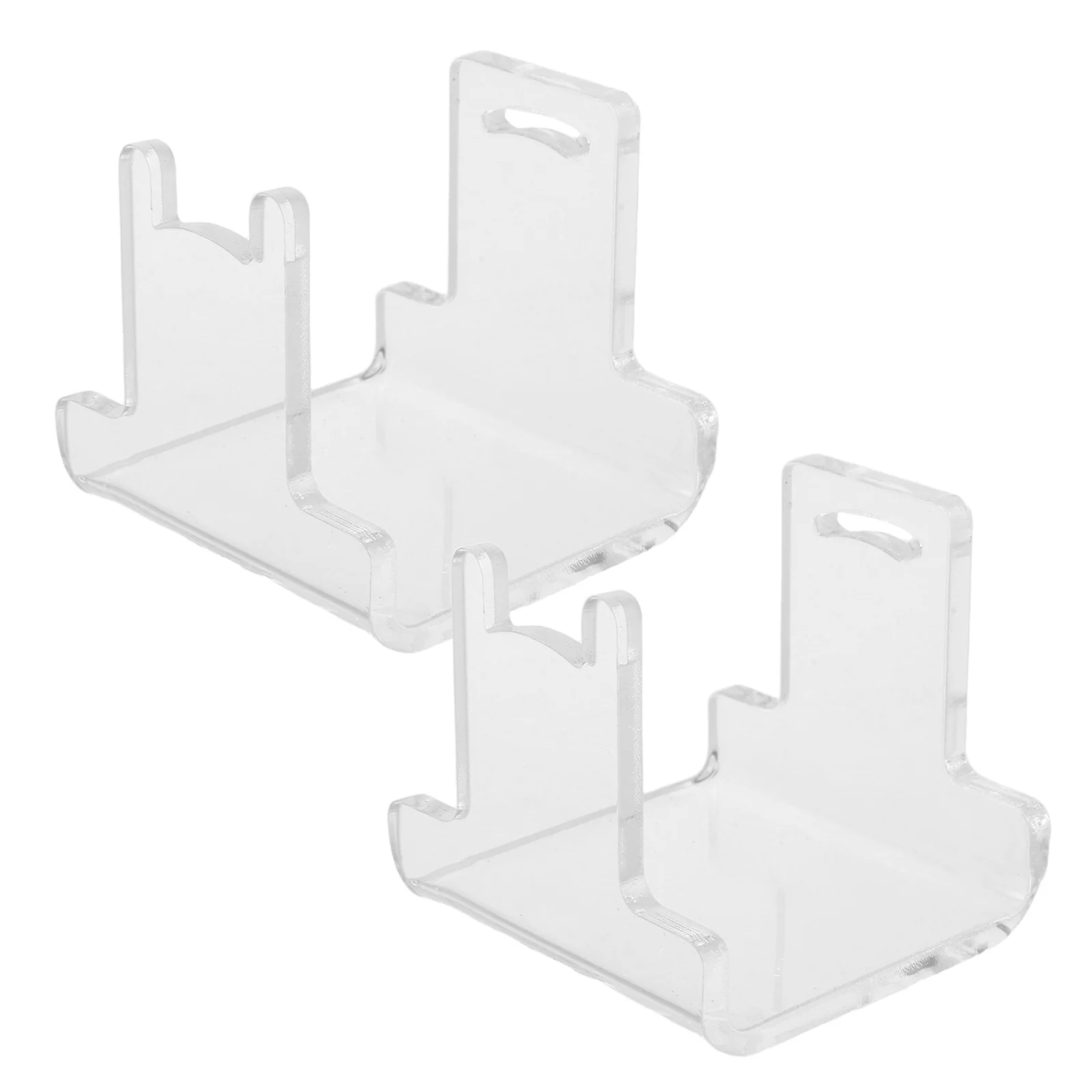 

2Pcs Acrylic Fishing Reel Display Rack Transparent Stand Space Saving Organizer Desktop Rack for Lure Bait Storage