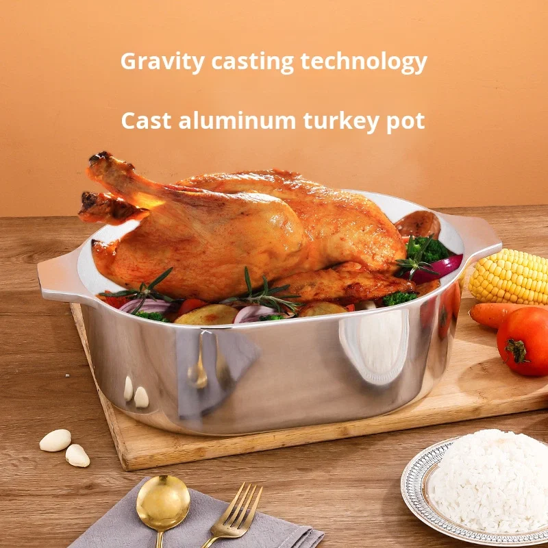 High Quality Gravity Cast Aluminum Insulated Gas Stove Household Turkey Oven Cooking Pot