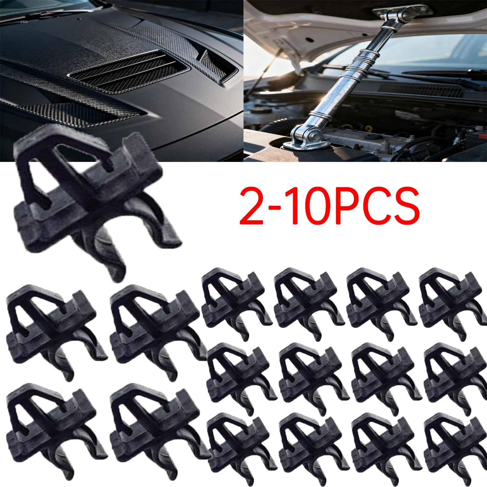 Clip de varilla de apoyo para capó de coche, sujetador automático, varilla de apoyo para capó, prueba externa para Honda Ridgeline, accesorios para vehículo, 2 uds.