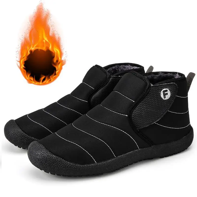 New Style Winter Sheep Wool Old Beijing Cloth Shoes Men's Cotton boots with Velvet Warm Men's Casual Shoes Middle Aged Dad Shoes