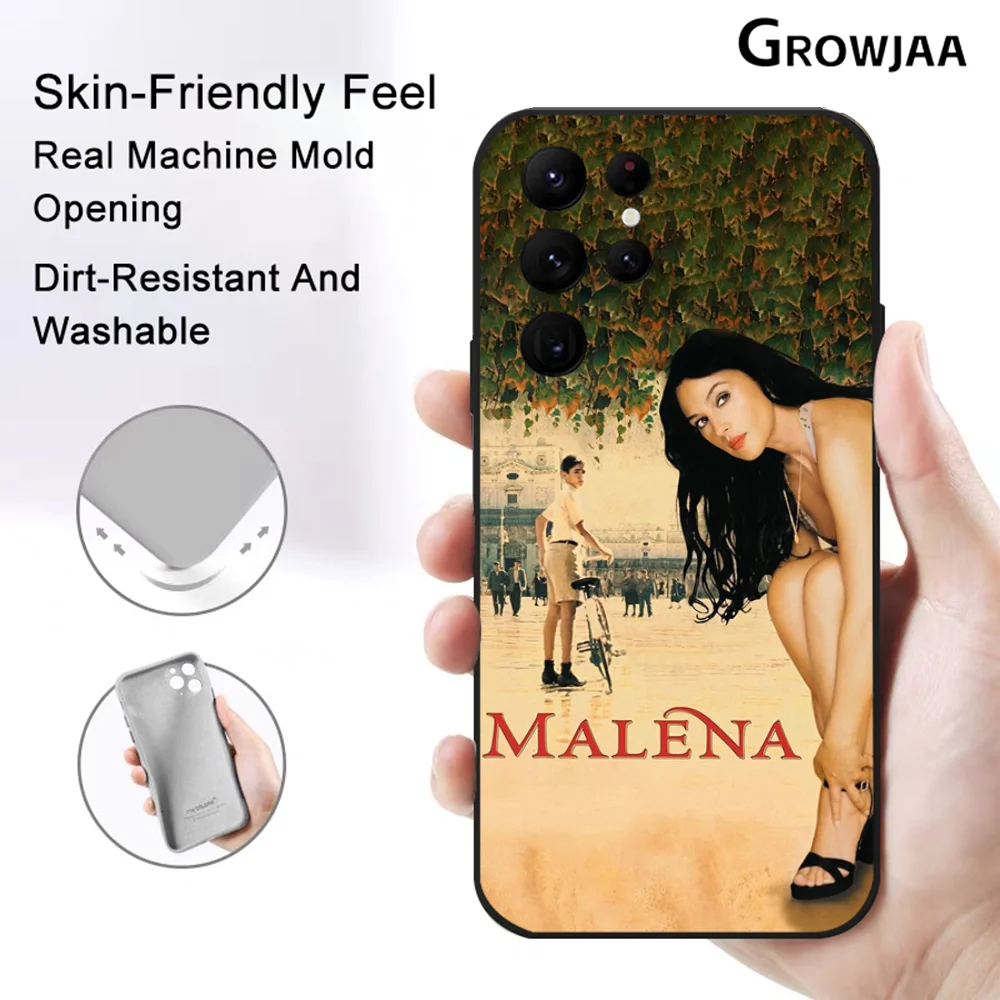 M-MALENA Movie Phone Case for Samsung Galaxy S24 Ultra S22 S23 Ultra S21 S20 5G Protective Silicone TPU Funda Anti Drop Cover