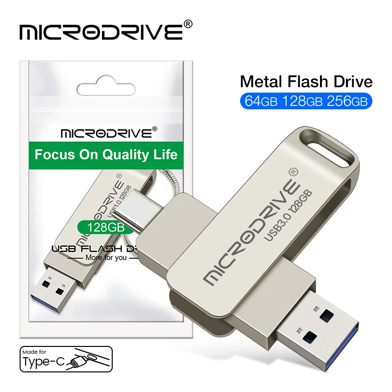 2 في 1 OTG USB 3.0 و usb-C فلاش القلم محرك الذاكرة عصا Usb3.0 قرص فلاش 128 جيجابايت 256 جيجا 512 جيجا نوع C بندريف