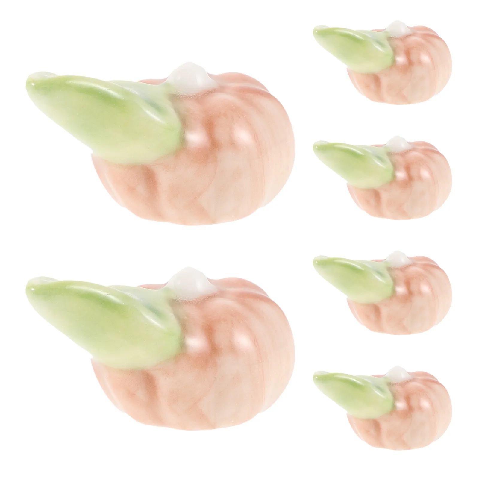 6Pcs Ceramic Chopstick Rest Cute Mini Pumpkin Chopsticks Holder Dining Table Halloween Party Home Kitchen Accessories Kawaii
