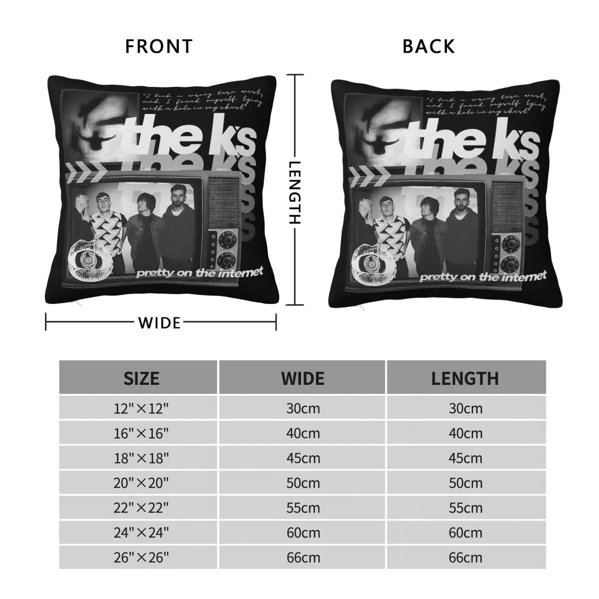 The K's Pretty On The Internet Square Pillowcase Polyester Linen Velvet Printed Decorative Pillow Case Home Cushion Cover 45x45