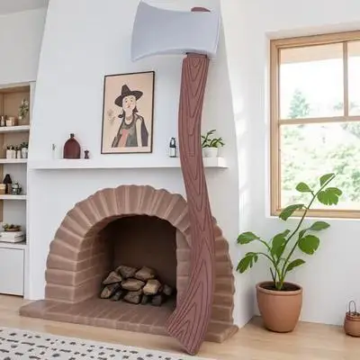 Plastic Durable Long Axe Prop 59cm Lifelike Halloween Costume Accessory Larp Collection Decor Plastic Prop Halloween Decor