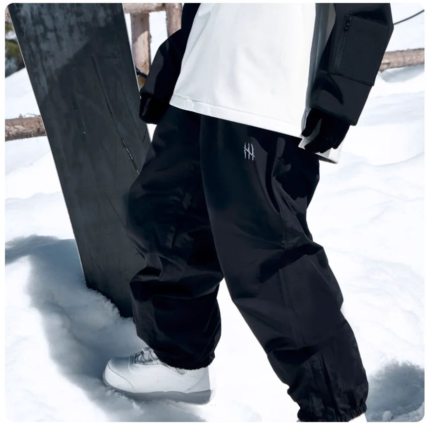 APVCX 2025 Unisex 3L HardShell Ski Pants Waterproof Windproof Thermal Snowboard Trousers with Fleece Lining for Winter Sports
