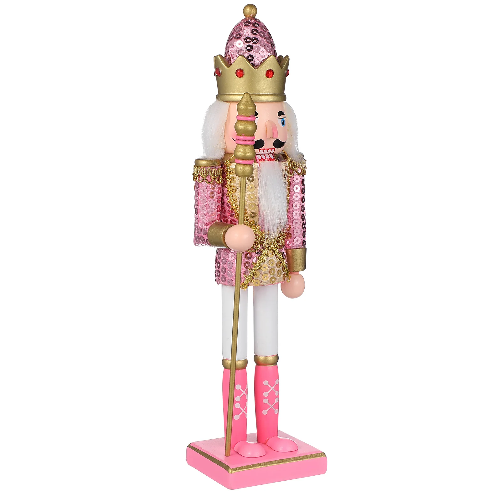 

Classic Nutcracker Statue Xmas Desktop Ornament Rustic Charm Detailed Painting Versatile Indoor Christmas Decoration