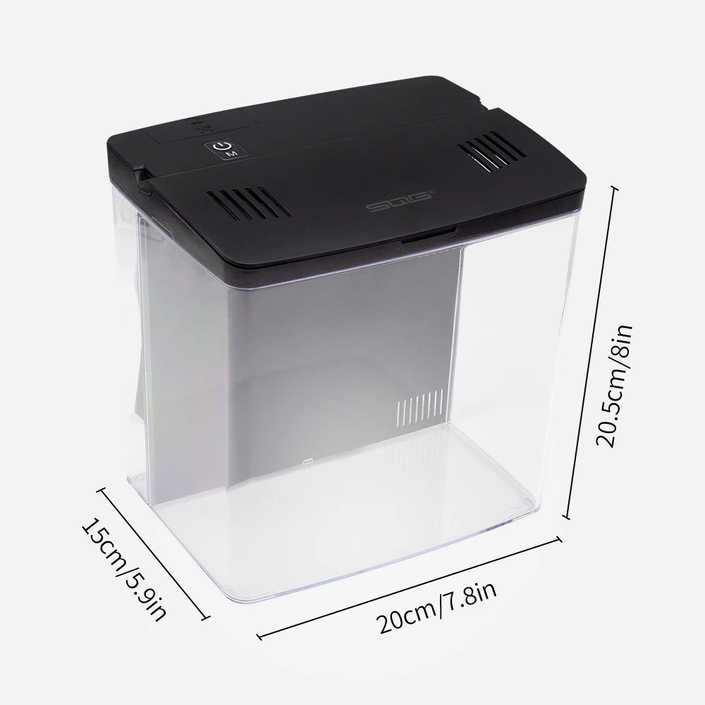 Fish Tank Mini Fish Tank Desktop Fish Tank Home With Led Light and Water Pump USB Connect Plastic Material Fish Tank