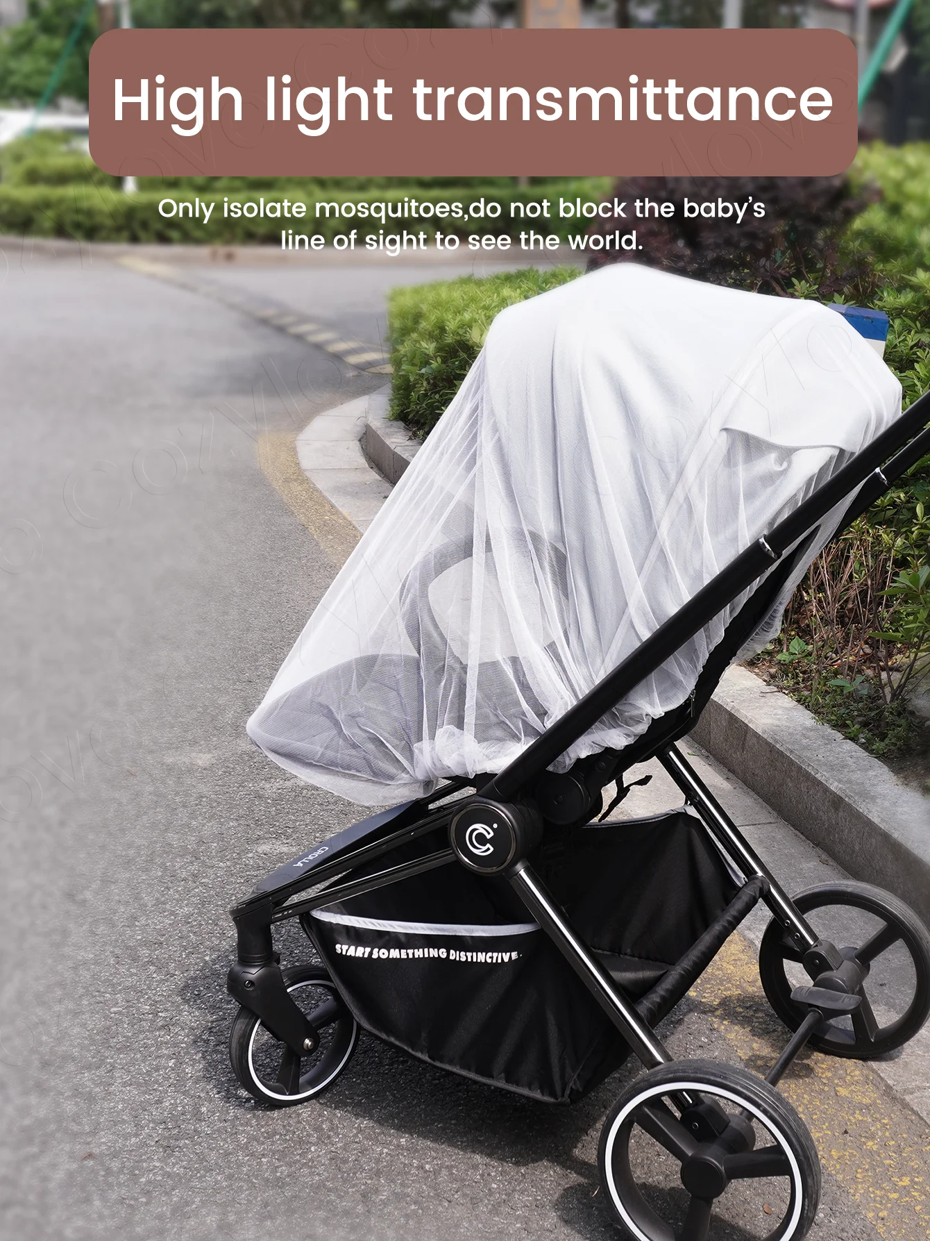 Universal Stroller Mosquito Net Breathable Mesh Insect Net for Baby Stroller & Bassinet