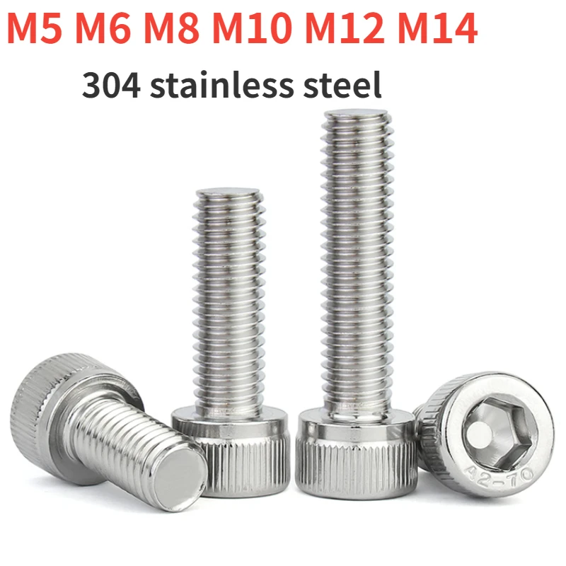 M5 M6 M8 M10 M12 M14 Cup Head Hexagon Socket Screw 304 Stainless Steel Cylinder Head Screws Bolt
