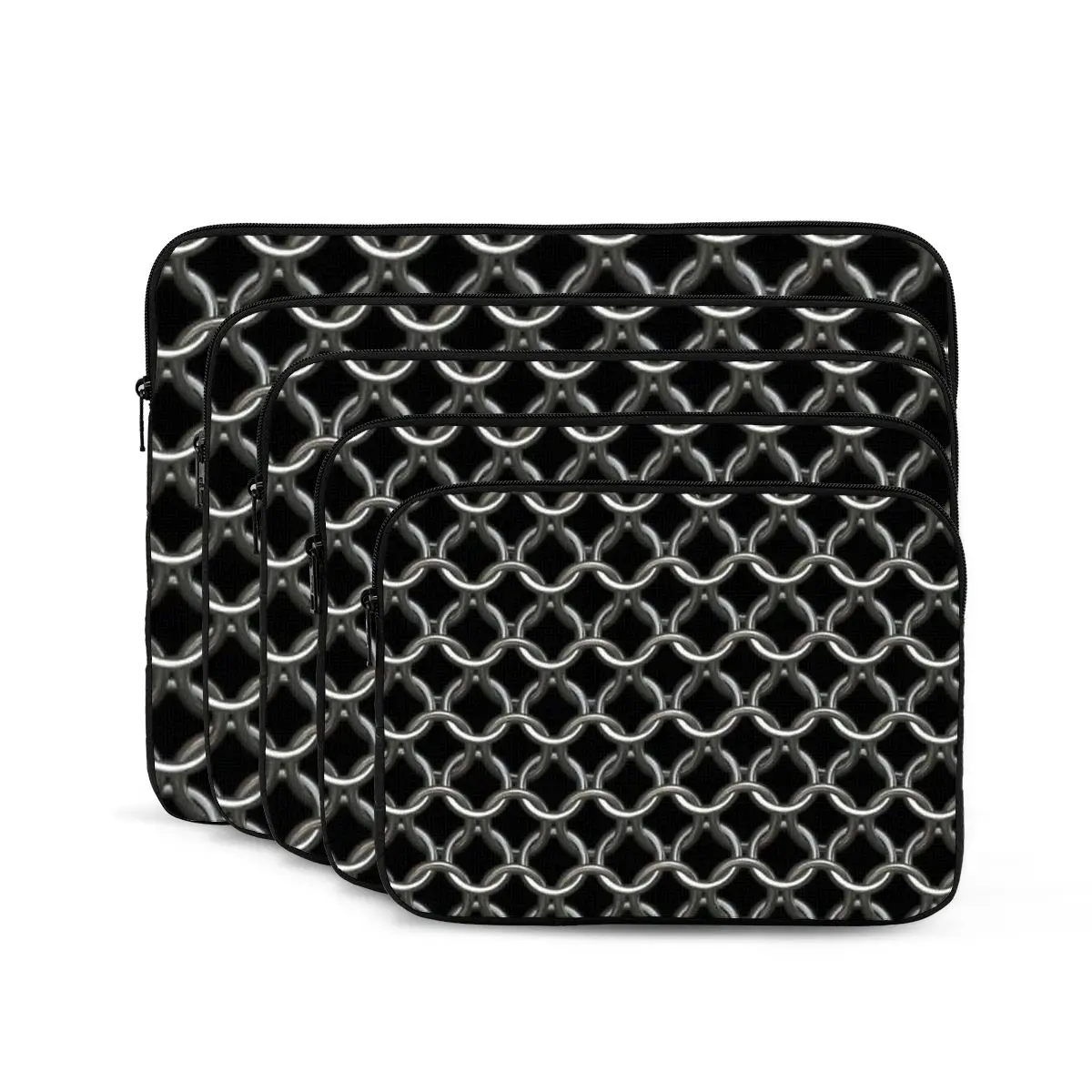 Metal Chainmail Medieval Armor Notebook Laptop Bag Case Pouch For Macbook Air Pro Tablet Shockproof Case Bag