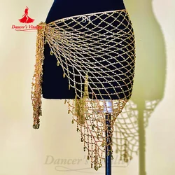 BellyDance Waist Chain for Women's Triangular Mesh Hip Scarf Oriental Dance Practice Belt Girls Dancing Performance Accessories