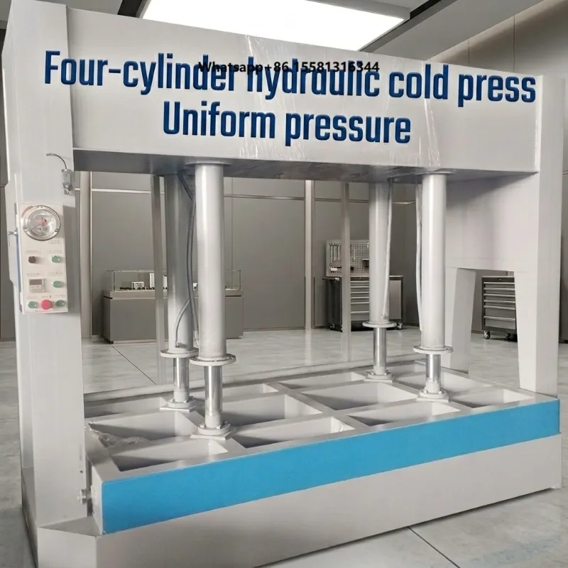 Factory Direct Fully Automatic 60Ton Woodworking Cold Press Low Noise for Ecological Board Bonding