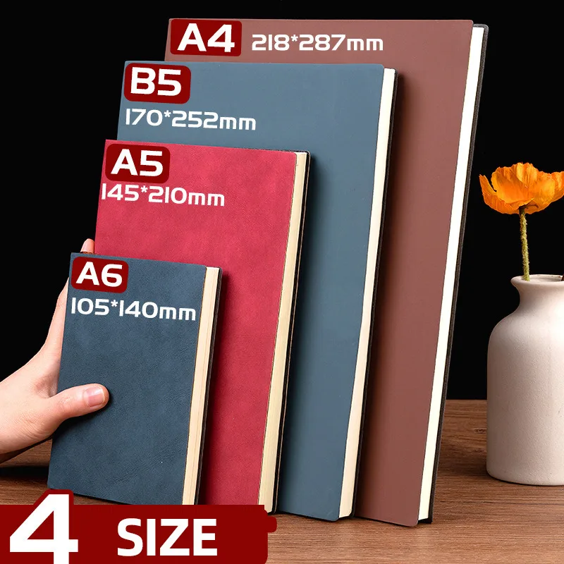 Sketchbook Sheepskin Pattern Diary Journal Stationery Soft Leather Cover A6/A5/B5/A4 120 Sheets Writing Paper Office Supplies