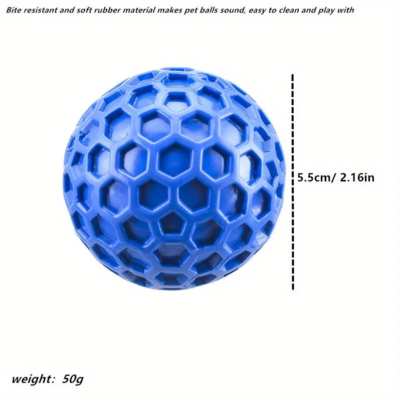 1pc Bite Resistant And Soft Rubber Material Makes Pet Balls Sound, Easy To Clean And Play With