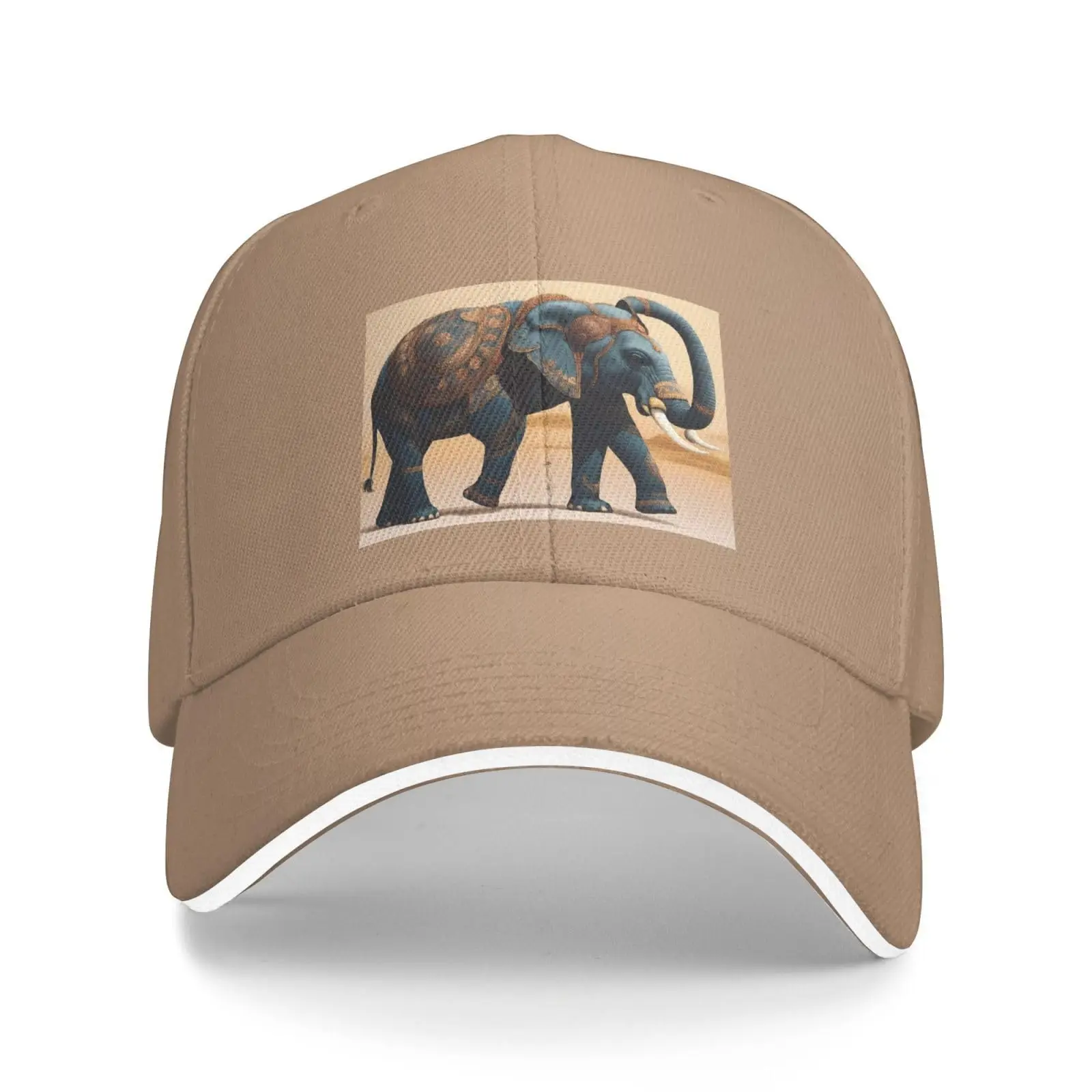 Beautiful Elephant Prints Unisex Baseball Cap Natural Breathable Sandwich Brim Hats Solid Sunhat Breathable Fashion For Hip Hop