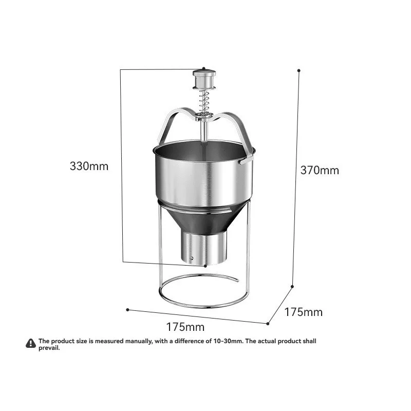 Six Level Adjustable Pasta Dispenser, Food Grade Stainless Steel Manual Tool Manual Batter Dispenser
