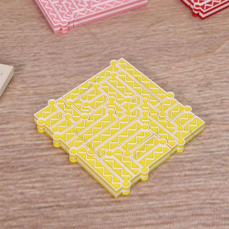 مكعبات بناء مسار المتاهة المعيارية DIY - لعبة ألغاز متشابكة، مجموعة لعب متاهة تجميع إبداعية، هدية دعابة للدماغ