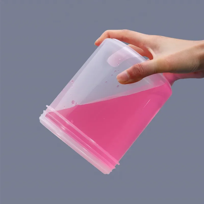 1L Round Plastic Jar Airtight Sealing Storage Container for Food Cream Liquid Food Grade Refillable Bottle 1Pcs