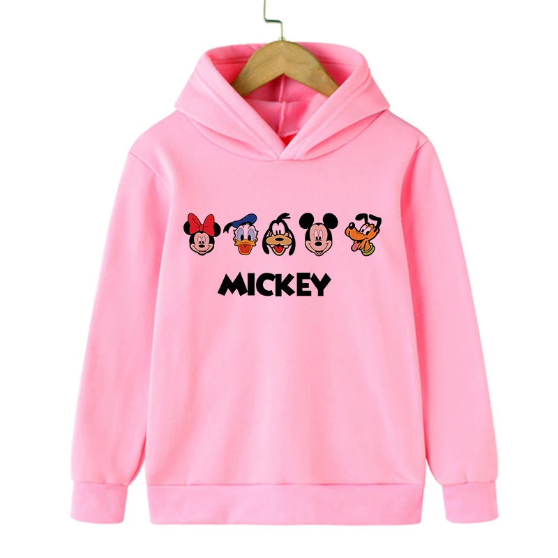 y2k Kawaii Cartoon Manga Anime Mickey Minnie Disney Mouse Hoodie Children Clothes Kid Girl Boy Sweatshirt Hoody Baby Top image 4