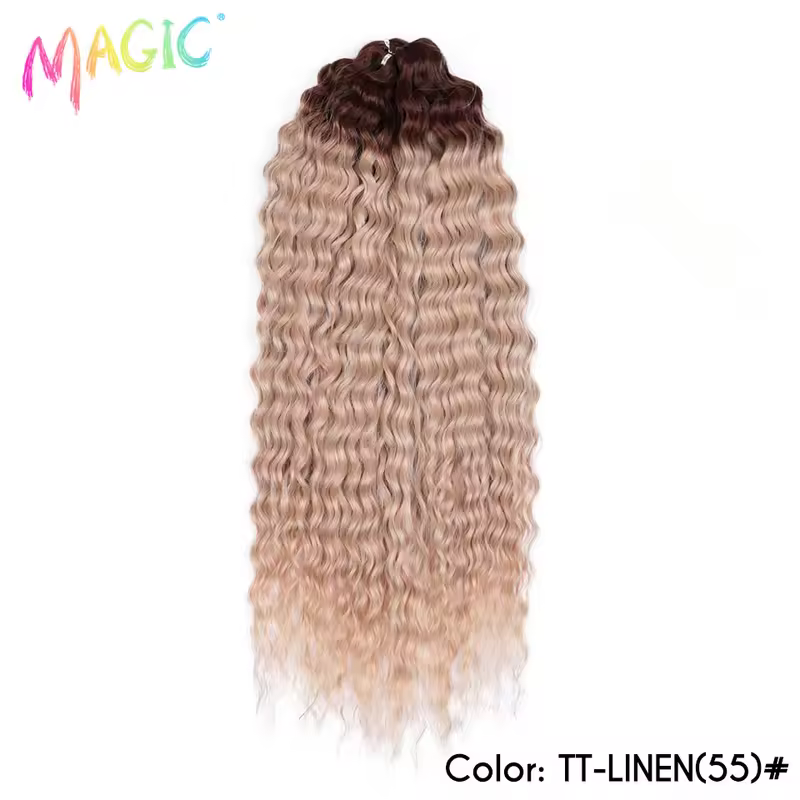 Magic Ariel Curl Hair Water Wave Twist Crochet Hair Synthetic Braid Hair Ombre Blonde 22 Inch Deep Wave Braiding Hair Extension - Image 54