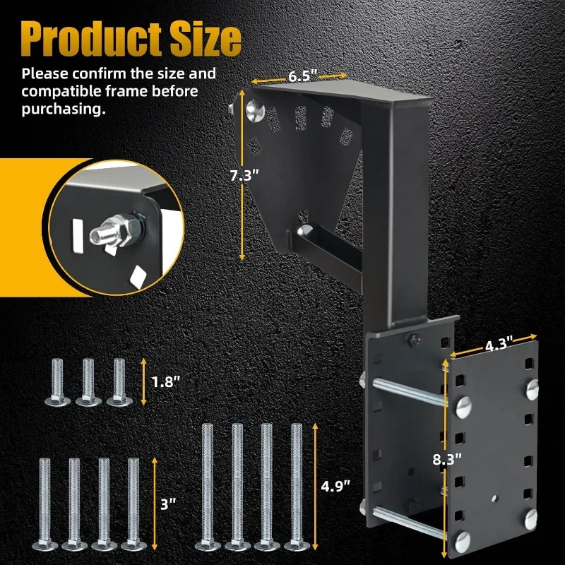 Trailer Spare Tire Bracket, 3 Nuts Locking Carrier, Fit for Boat, RV Accessories