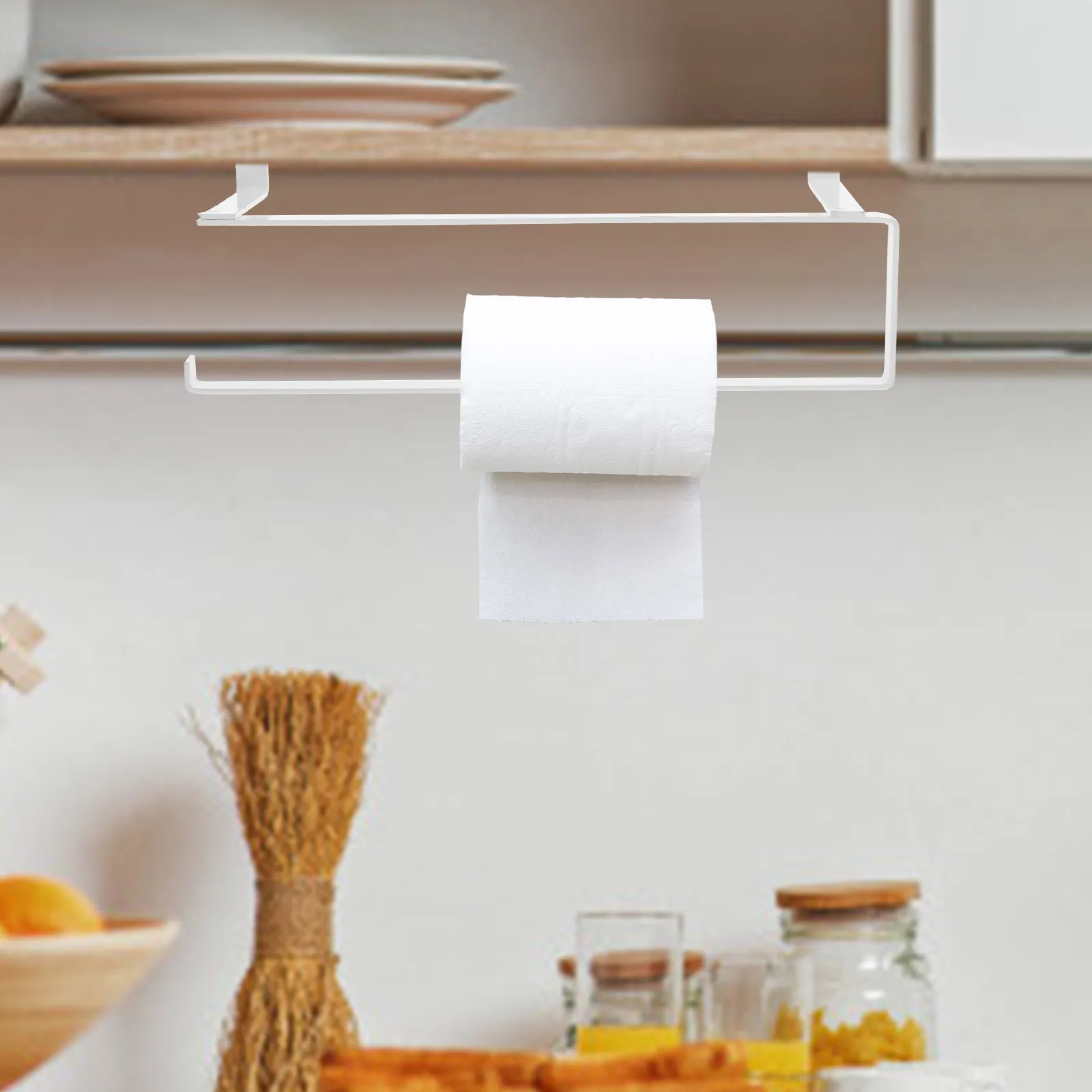 Towel Holder Storage Kitchen Home Toilet Rack Kitchen Towel Rack Home Roll Paper Holder Non Punch Toilet Paper Organizer