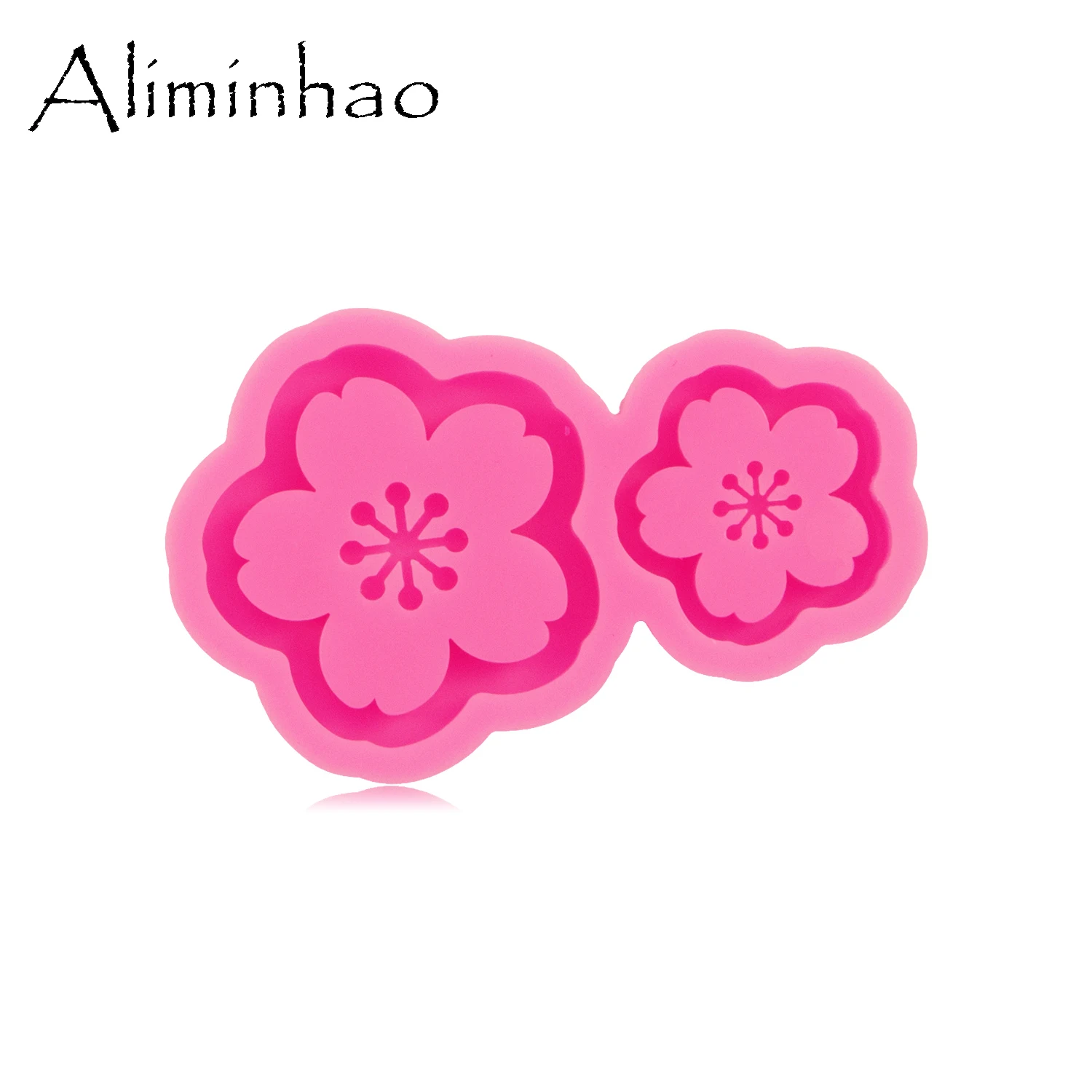 DY1626 Shiny Backed Shaker Cherry Blossoms Silicone Molds Crafting Resin Mold, Flower Mold Safe-resin Clay Pastry Dessert