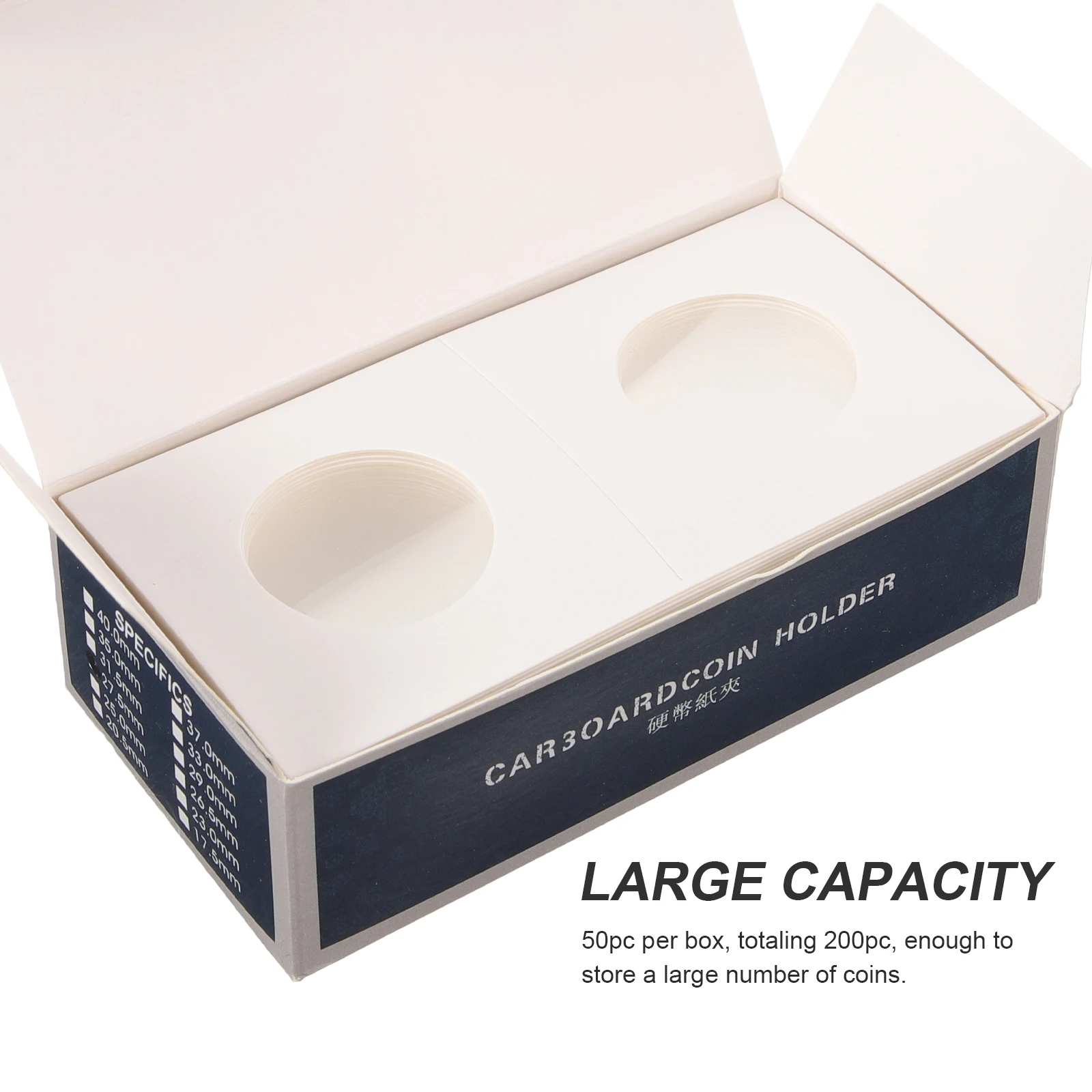

200pc Paper Clip Thickened Oxidation-Resistant Simple Design Space-Saving Holder Organizer Storage Case for Collectors Portable