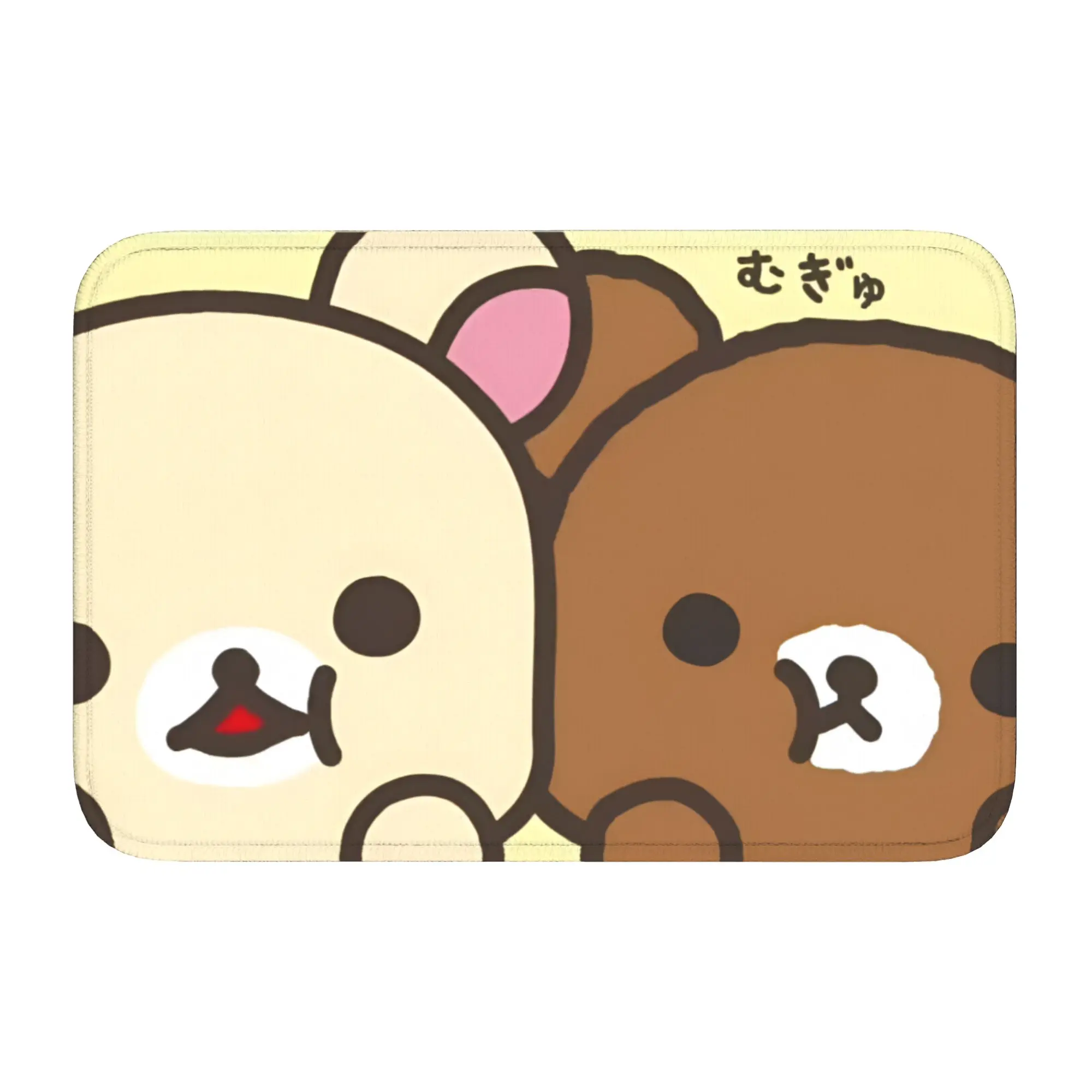

Custom R-Rilakkumaes Cartoon Doormat Anti-Slip Bath Kitchen Welcome Mat Living Room Door Floor Entrance Carpet Rug Footpad