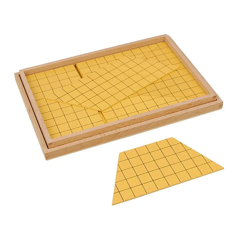 ADENA MONTESSORI Yellow Triangles for Area Educational Toy Set for Kids Development