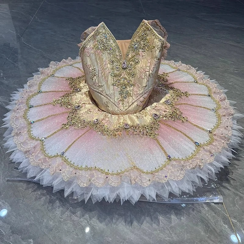 

Pink tutu adult children's court dress tutu skirt competition dress