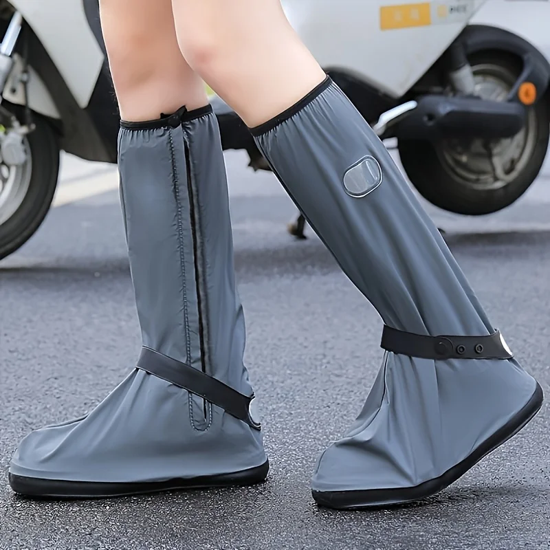 مقاوم للماء المضادة للانزلاق أغطية الحذاء جديد متجمد للجنسين عالية أنبوب سميكة وحيد غير نافذ للمطر أغطية الحذاء لوازم في الهواء الطلق أغطية أحذية بلاستيك