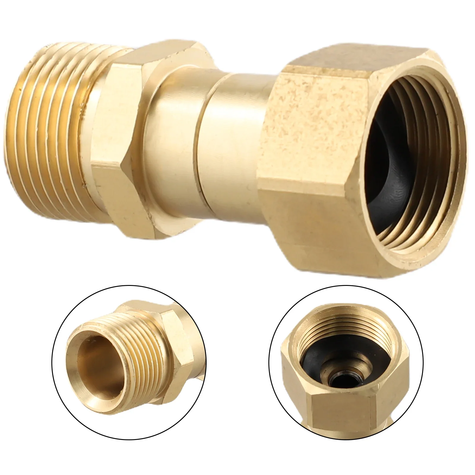 

Hose Sprayer Connector High Pressure M2214mm Thread Washer Brass Swivel Joint Hose Fitting 360 Degree Rotation Garden Tools