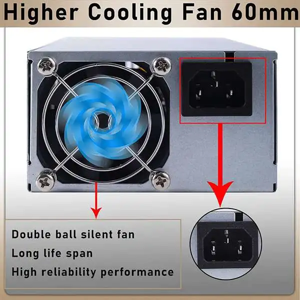 Fuente de alimentación APW7 de 1800W para minería, PSU para Bitmain Antminer S9/L3 +/A6/A7/R4/S7/E9 con 10X conectores PCI-E de 6 pines