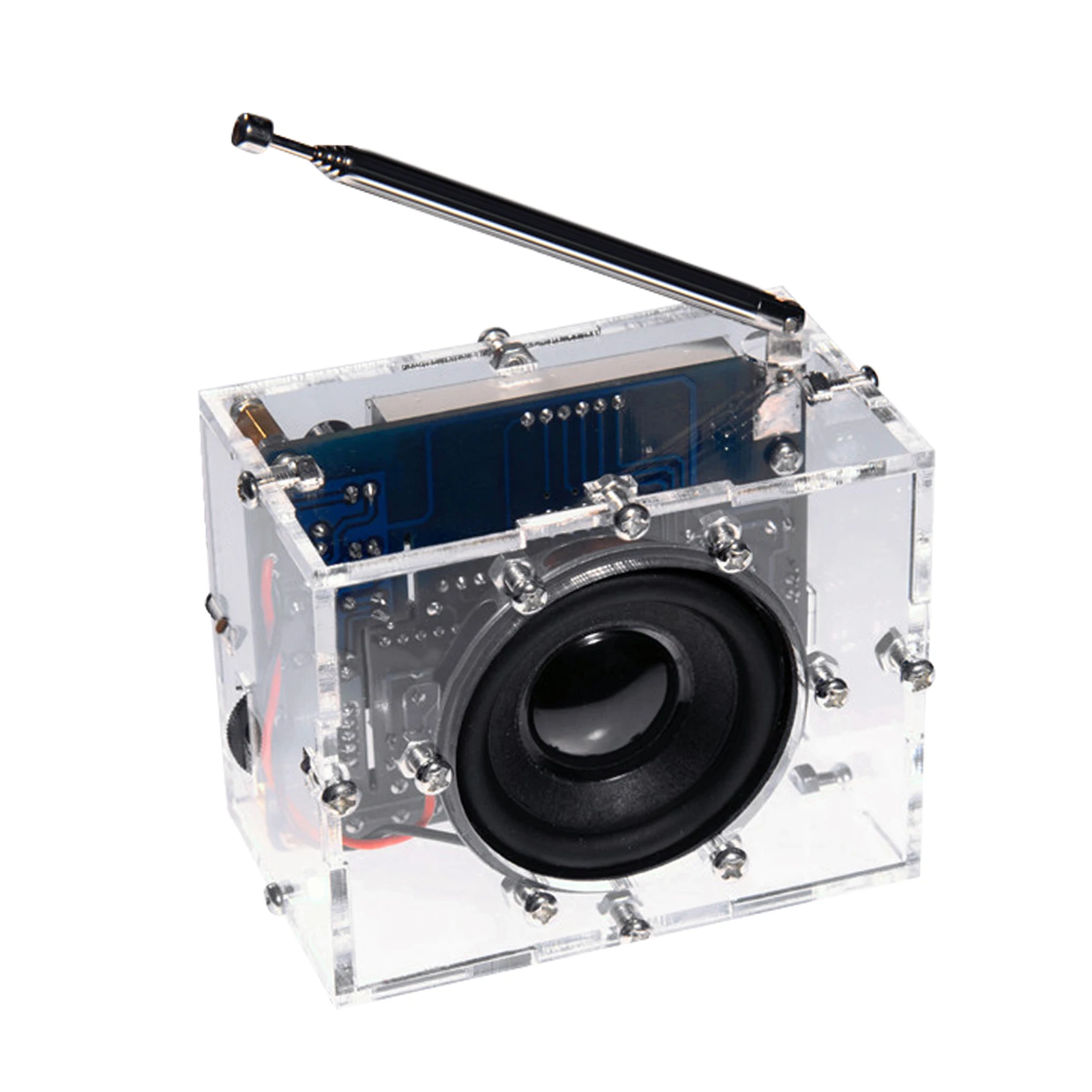 LED Digital Radio DIY Kit FM Radio Kits Soldering Project FM 87-108MHz Soldering Practice Kit 8 Ohms 5W Loudspeaker