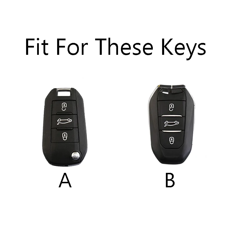 Osłona obudowa kluczyka do samochodu z włókna węglowego ABS dla Peugeot x2008 3008 4008 5008 301 308S 408 dla Citroen C4 Cactus C5 C3 C4L
